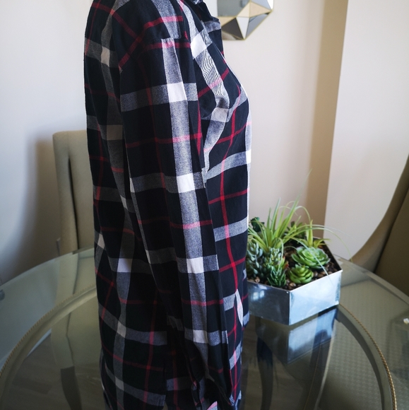 Lasenza Flannel Button Up Sleep Shirt - Picture 4 of 6